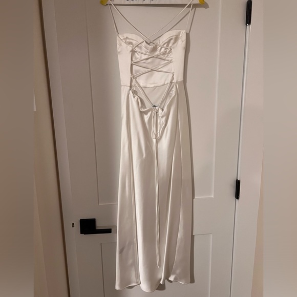 White Satin Dress - Picture 2 of 3